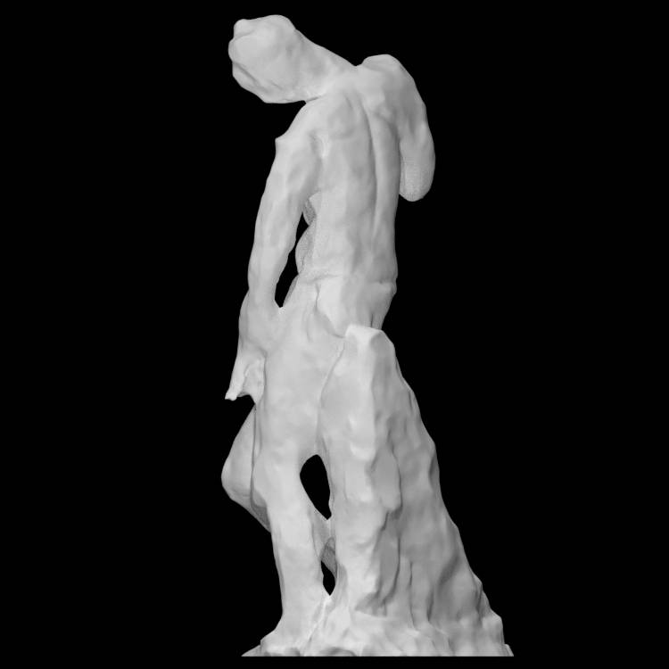 standing nude male figure michelangelo