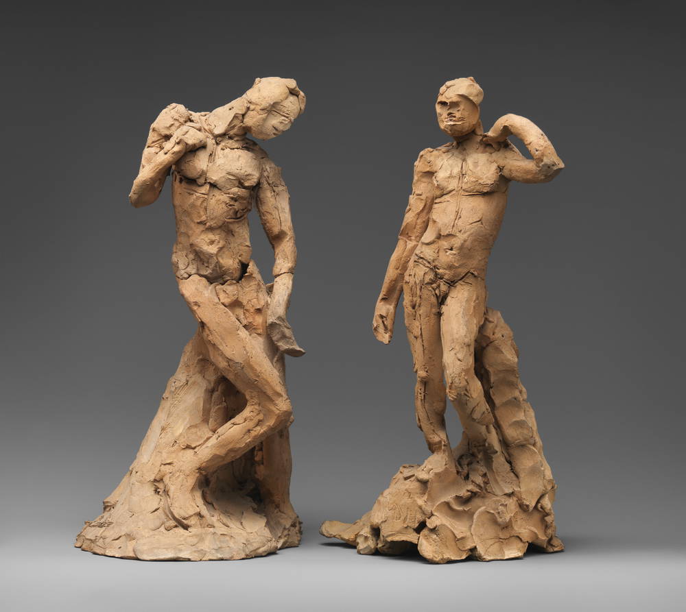 standing nude male figure michelangelo