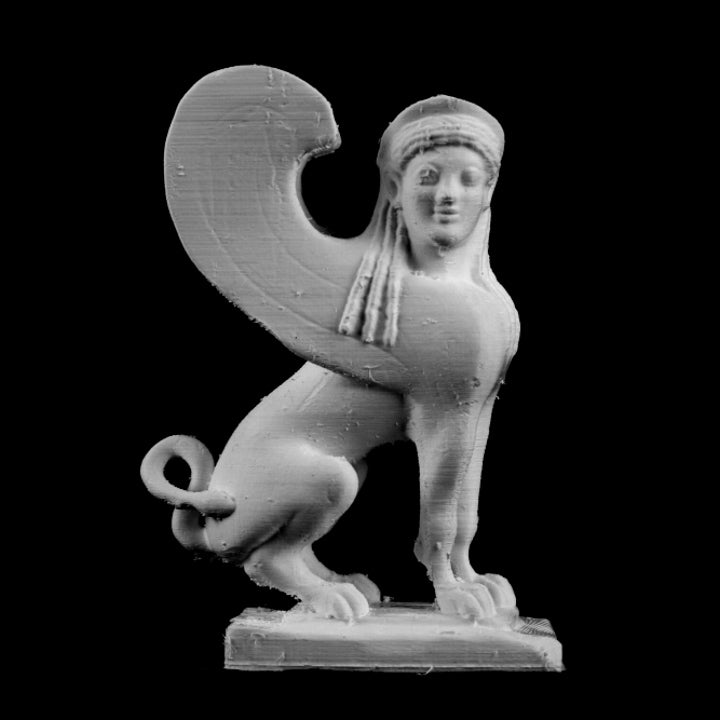 capital in the form of a sphinx at the metropolitan museum of art new york