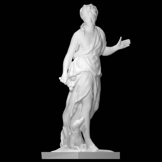 companion of diana at the louvre paris france