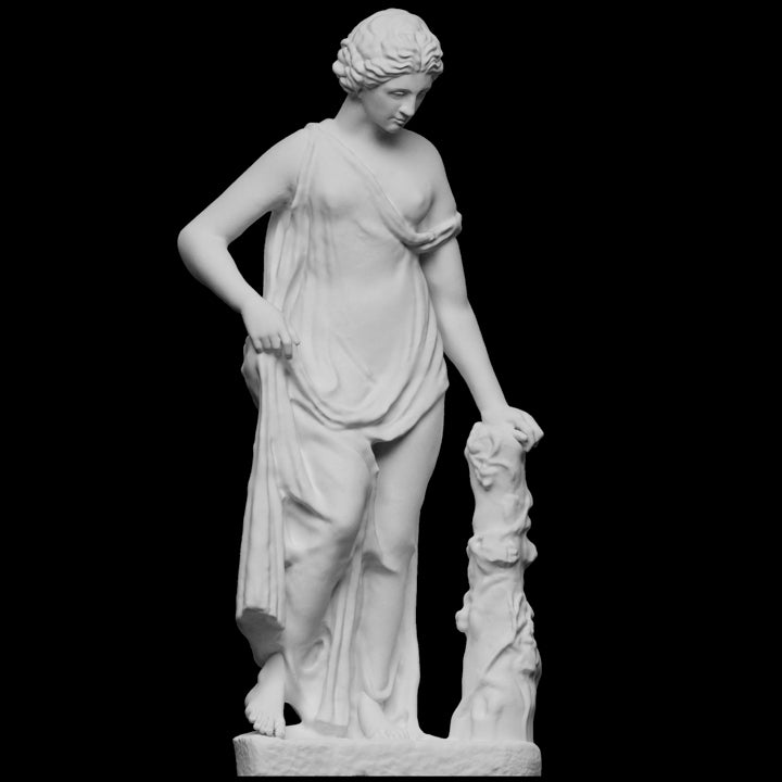 statue of a nymph or maenad said bacchante