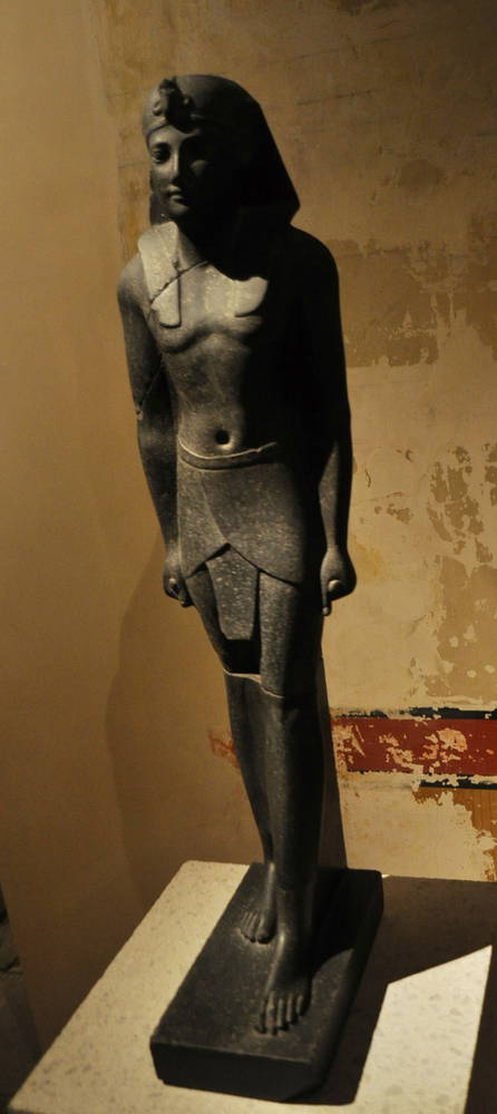 standing figure of king ptolemy iii