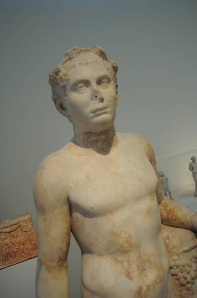 funerary statue of a youth