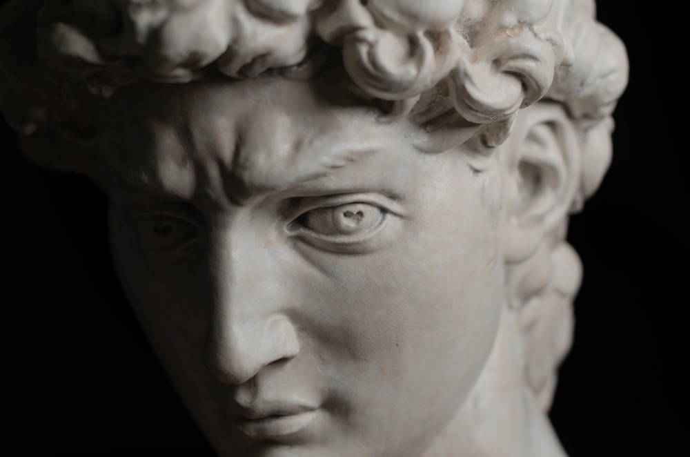 head of michelangelo s david