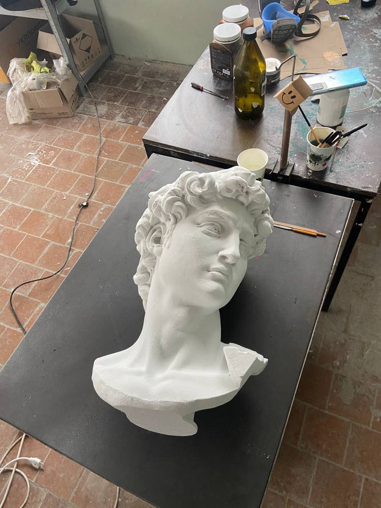 head of michelangelo s david