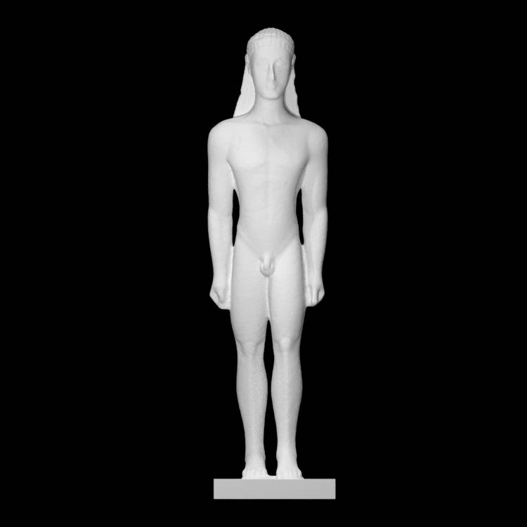 statue of a kouros youth